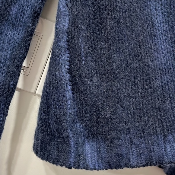 Marika Charles Handmade Cashmere Cardigan Sweater Tie Dye Silk Bow Closure BlueL - Picture 6 of 13